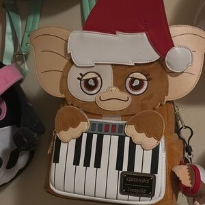 Loungefly Brown and White Gizmo Holiday Backpack